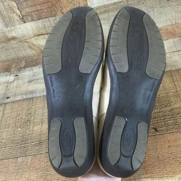 Spring Step Shoes Womens 41 Cream Cut‎ Leather Slingback Comfort Flats 9.5-10 - Picture 10 of 12